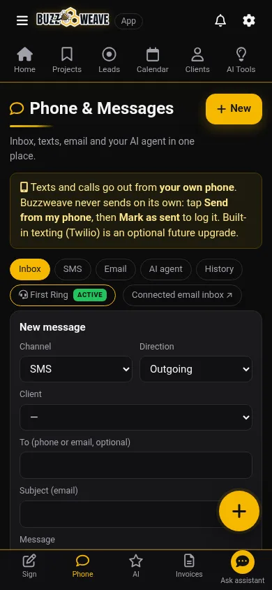Leads and phone screens (demo data)